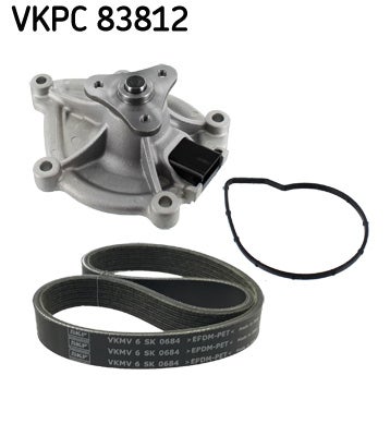 Pompe à eau+Jeu de courroie trapézoïdale à nervures
